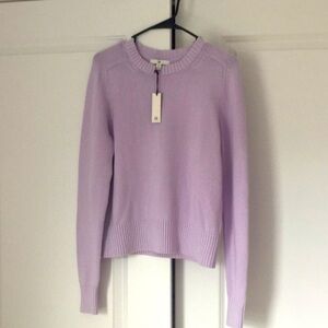 Banana Republic Lilac Cotton Silk Crewneck Sweater
